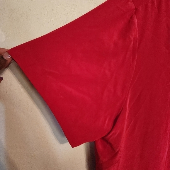 Southern Lady Red Short Sleeve Blouse Size 22W (spot) - Picture 4 of 10